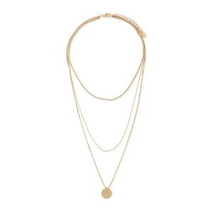 Classic gold plated layered necklace